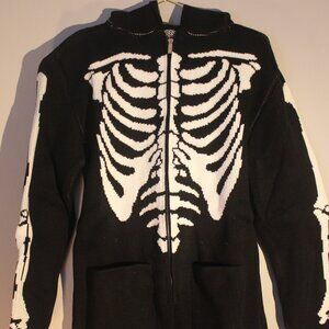 NWT Retro FOXBLOOD Skeleton Zip Up Hoodie - Unisex - Women's 2XL, Men's XL